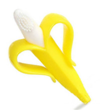 Banana Shape Baby Silicone Bendable Training Toothbrush